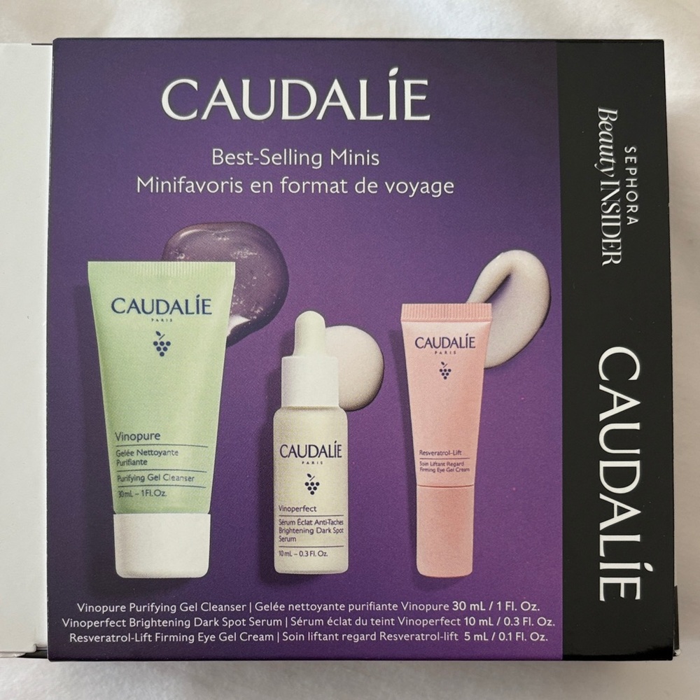 Caudalie Best-Selling Minis Set - Purple, White, Green